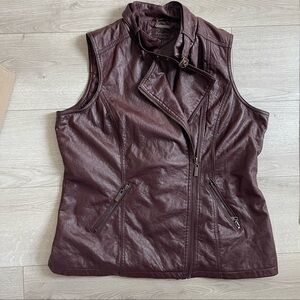 Women's Brown Leather Vest